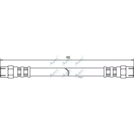 Тормозной шланг APEC BRAKING 1265440255 7T9 M61 HOS3141 WD6IFZY