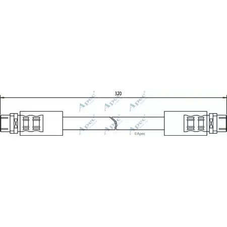 Тормозной шланг APEC BRAKING 1265440433 HOS3164 HJ4W5E5 EDT 3HQK