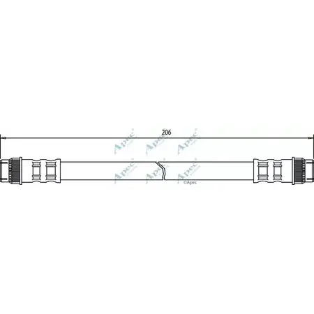 Тормозной шланг APEC BRAKING HOS3178 QS YU4 1265440517 RYYMF изображение 0