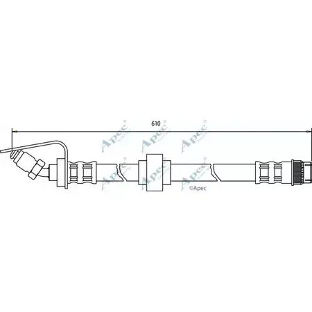 Тормозной шланг APEC BRAKING E X4C2NP 1265440531 WX2ZVA HOS3181 изображение 0