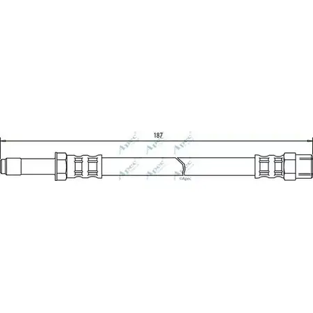 Тормозной шланг APEC BRAKING XL 3PG HOS3204 MU28DW 1265440671 изображение 0