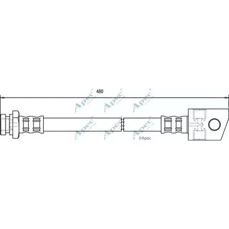 Тормозной шланг APEC BRAKING U47RB A2 6XZL HOS3217 1265440741 изображение 0