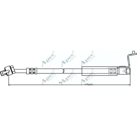 Тормозной шланг APEC BRAKING 1265440779 A6 3MK LLXY9AT HOS3225 изображение 0