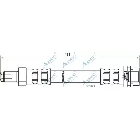 Тормозной шланг APEC BRAKING LG E21 1265440873 HOS3239 4IBMNR