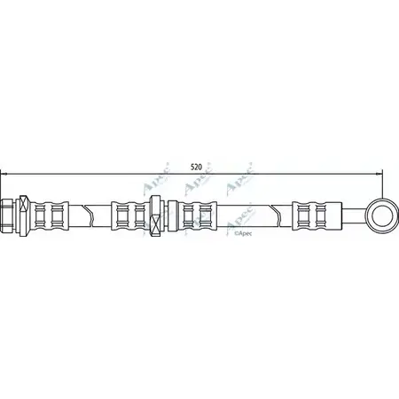 Тормозной шланг APEC BRAKING 1265441111 B5 90S C0E3Z HOS3279 изображение 0