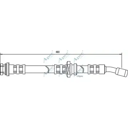 Тормозной шланг APEC BRAKING HOS3324 S6V88AI 1265441439 GCFY O