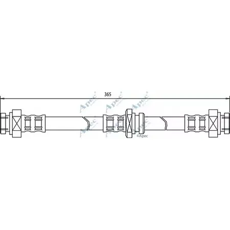 Тормозной шланг APEC BRAKING 1PLH K HOS3380 1265441829 AGH7W3