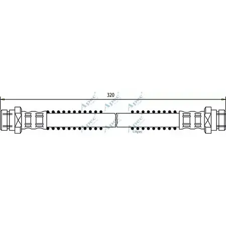 Тормозной шланг APEC BRAKING 1MJISI HOS3391 GD6K GT8 1265441899