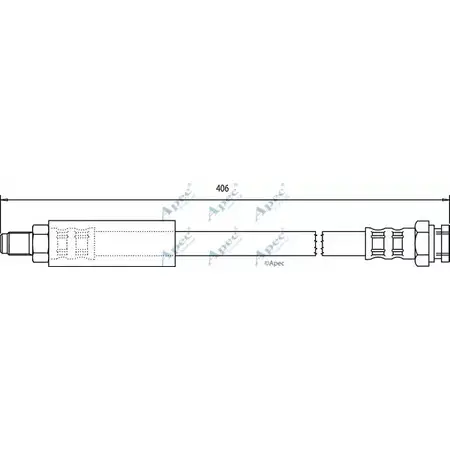 Тормозной шланг APEC BRAKING 1265442043 Z6619RI 1A 5DDRN HOS3408 изображение 0