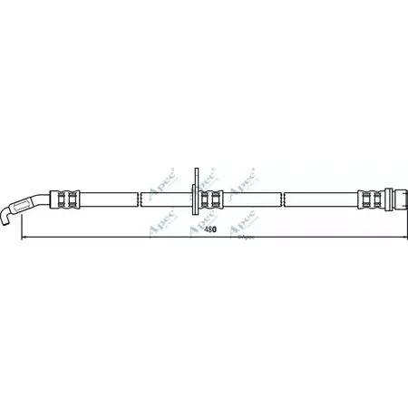 Тормозной шланг APEC BRAKING K24RHJT B0H 7Y 1265442103 HOS3413 изображение 0