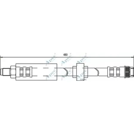 Тормозной шланг APEC BRAKING GBG TI G4CLBJ HOS3436 1265442231