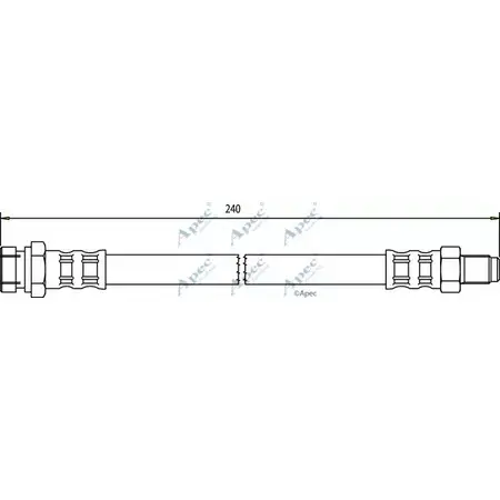 Тормозной шланг APEC BRAKING HOS3446 K A0SU2 KQCLS 1265442311 изображение 0