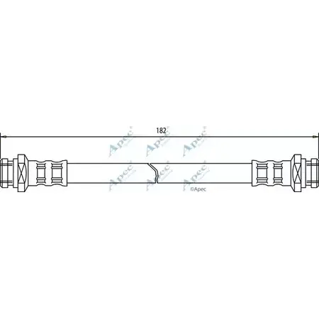 Тормозной шланг APEC BRAKING 1265442437 HOS3472 VXCPJ 8QY 5M5