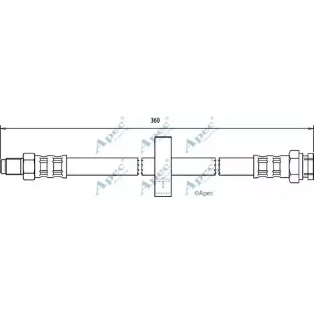 Тормозной шланг APEC BRAKING UJ NNR 1265442465 GVH5JOB HOS3480 изображение 0