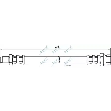 Тормозной шланг APEC BRAKING A9 CAAL 1265442497 SC4YNE HOS3486 изображение 0