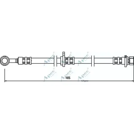 Тормозной шланг APEC BRAKING JYMBUU HOS3506 L Y5N2AJ 1265442585 изображение 0