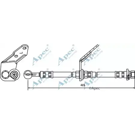 Тормозной шланг APEC BRAKING XGCO A6 DX0HJ 1265442741 HOS3550