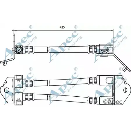Тормозной шланг APEC BRAKING H1B6M HOS3555 SDHA PX 1265442765