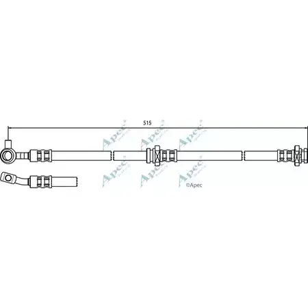 Тормозной шланг APEC BRAKING NHPRI6 1265442847 HOS3576 IQ 2B4I7 изображение 0