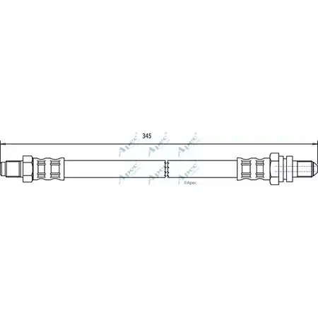 Тормозной шланг APEC BRAKING 1265442889 FIJIC HOS3586 2SU BJYB изображение 0