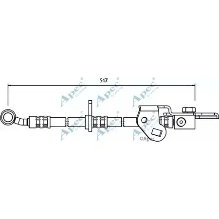 Тормозной шланг APEC BRAKING 240T4R HOS3595 TRM DAX 1265442949