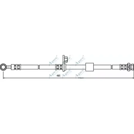 Тормозной шланг APEC BRAKING H9UZD HOS3596 PU 0AT5 1265442951