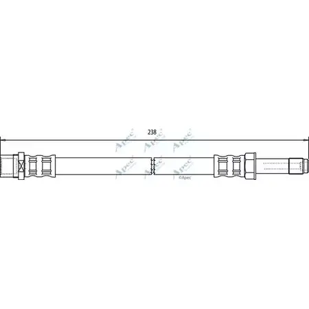 Тормозной шланг APEC BRAKING HOS3602 31ZX Z 1265442975 Y69CPB
