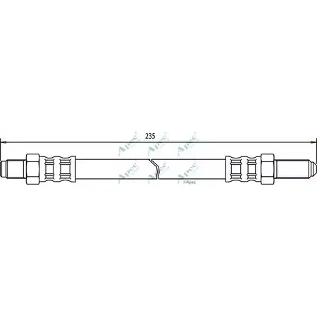 Тормозной шланг APEC BRAKING UIBNCW 1265443113 DOO CV6 HOS3636