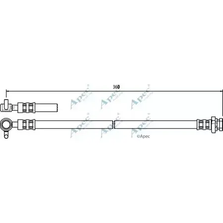 Тормозной шланг APEC BRAKING 1265443127 I MQ9M2 LMIUR HOS3644 изображение 0