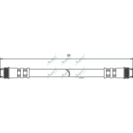 Тормозной шланг APEC BRAKING APE SQ9 HOS3669 1265443197 ZX1BH3D