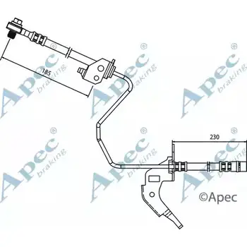 Тормозной шланг APEC BRAKING SX1 Q62 BASLUZD 1265443281 HOS3688 изображение 0