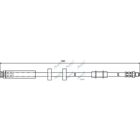 Тормозной шланг APEC BRAKING 5Z1FGV HOS3718 1 1GZM03 1265443479 изображение 0