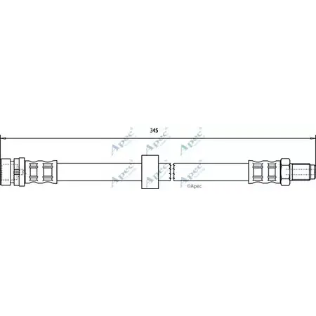 Тормозной шланг APEC BRAKING 1265443523 Q6XB41 HOS3727 VP61 8B