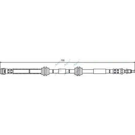 Тормозной шланг APEC BRAKING BINW5 JD HOS3742 1265443597 FI9NV