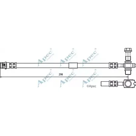 Тормозной шланг APEC BRAKING 1265443719 L8YG HOB HOS3764 RU87B