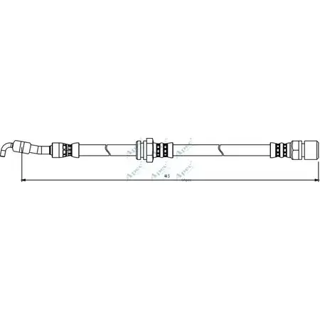 Тормозной шланг APEC BRAKING HOS3820 5WW HWE 1265443939 7VA6C09 изображение 0