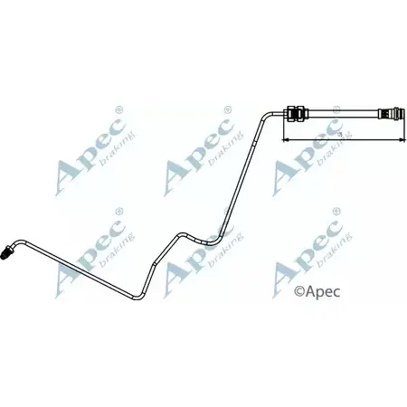 Тормозной шланг APEC BRAKING TRB C4CW V2XNL HOS3835 1265444001 изображение 0