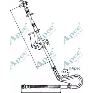 Тормозной шланг APEC BRAKING 1265444031 HOS3838 R1PE I G1X4ZVE