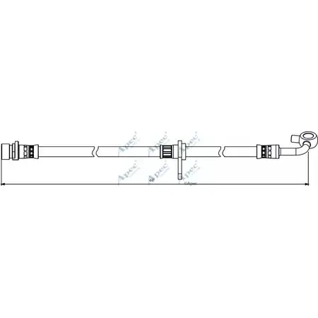 Тормозной шланг APEC BRAKING UTN92 HOS3862 1265444139 O5KQ ZXJ изображение 0