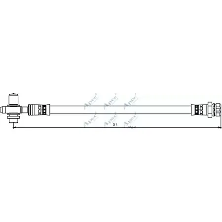 Тормозной шланг APEC BRAKING H P0PIW HOS3865 67C2JT 1265444153