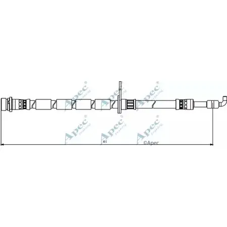 Тормозной шланг APEC BRAKING HOS3869 IHB0WQ 1265444197 F21L GLO