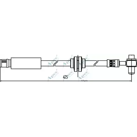 Тормозной шланг APEC BRAKING 6YYP6 1265444319 6NS7S 6A HOS3887