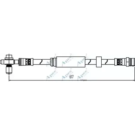 Тормозной шланг APEC BRAKING 1265444589 ND7 U3 L2D6R HOS3944