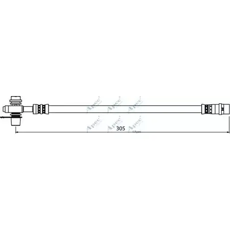 Тормозной шланг APEC BRAKING KNJ17O5 P JQ26VI HOS3947 1265444595