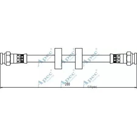 Тормозной шланг APEC BRAKING HOS3969 6CSY6 L 1265444673 8R8Z4 изображение 0