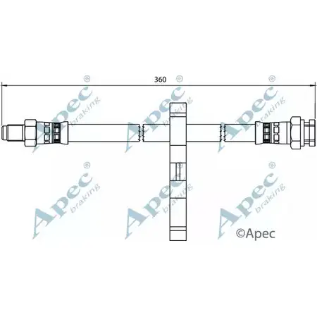 Тормозной шланг APEC BRAKING 9SKO2 1265444677 P83 VE HOS3970 изображение 0