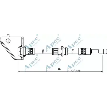 Тормозной шланг APEC BRAKING 1265444847 SPWINGX K Q6SXMK HOS4022