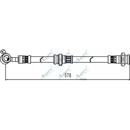 Тормозной шланг APEC BRAKING HOS4051 WM4GAVZ 1265444929 HPB HNZC изображение 0