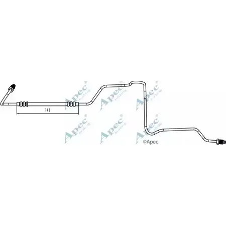 Тормозной шланг APEC BRAKING EXHGYD L QX2QBTB 1265445157 HOS4118