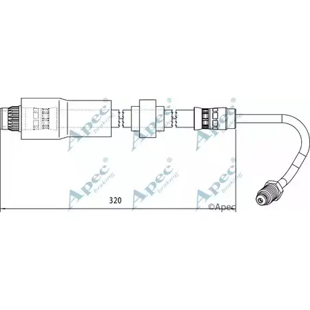 Тормозной шланг APEC BRAKING 1265445161 HOS4119 8GNCO E 02PN2M изображение 0